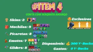 Contas Fortnite | Várias Skins | V-bucks Gastos |Skins Raras