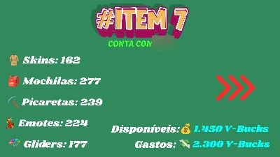 Contas Fortnite | Várias Skins | V-bucks Gastos |Skins Raras