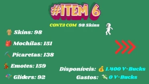 Contas Fortnite | Várias Skins | V-bucks Gastos |Skins Raras