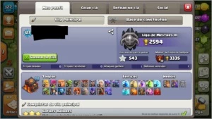 Conta Cv10 11600 gemas cc7+conta do clash royale arena 12 - Clash of Clans