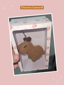 Chaveiro de Capivara, Maçã ou Abelha em Amigurumi - Artesanato e Personalizados