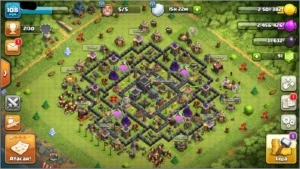 CLASH OF CLANS CV 9 Full,  MUROS 8 E 9 BARATISSIMO