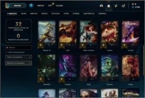 Conta platina 3 sem email verificado com 4 skins e 28 champs - League of Legends LOL