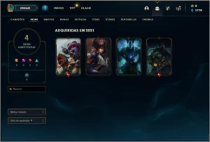 Conta platina 3 sem email verificado com 4 skins e 28 champs - League of Legends LOL