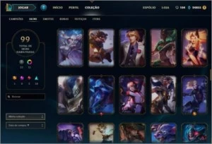 Conta League of Legends varias skins muitos champs Platina V LOL