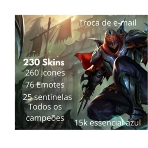Conta lol 230 skins todos campeões Gold 4 - League of Legends