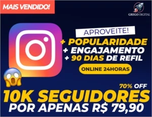 [Promoção] 10K Seguidores Instagram R$79,90 | Envio Rápido - Redes Sociais