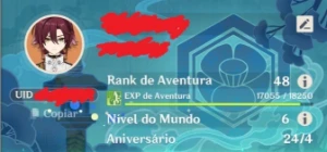 AR 48 - Yoimiya + Agitação Trovejante, Raiden, Hutao, etc. - Genshin Impact