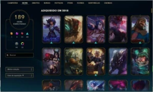 Conta de LOL - Diamante 4, 189 skins - League of Legends