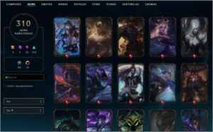 Conta D4(65%) 310 skins, All Champions - League of Legends LOL