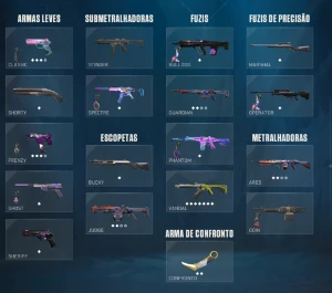 vendo conta de valorant prata 2 com varias skins de vandal