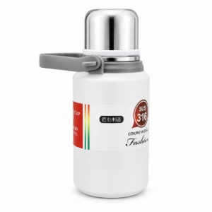 Garrafa Térmica com Alça e Copo - Artesanato e Personalizados