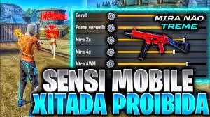 Free Fire Sensibilidade Mobile igual Regedit/Emulador