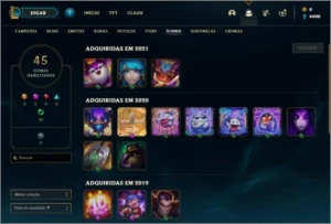 Conta ouro 4 com 12 skins e 40 champs - League of Legends LOL