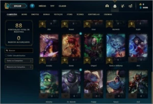 Conta ouro 4 com 12 skins e 40 champs - League of Legends LOL