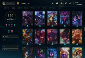 Conta prata 2 com 75 Champs e 120 Skins ( MAIN ADC ) - League of Legends LOL
