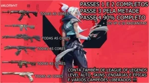CONTA VALORANT E LOL