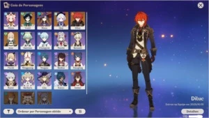 GENSHIN IMPACT 6 X 5 ESTRELAS 4X5 ARMAS 22 PERSONAGENS AR36
