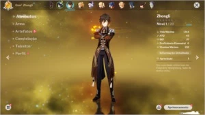 GENSHIN IMPACT 6 X 5 ESTRELAS 4X5 ARMAS 22 PERSONAGENS AR36