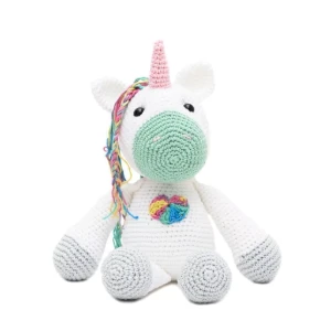 Unicórnio sentado em amigurumi - Artesanato e Personalizados