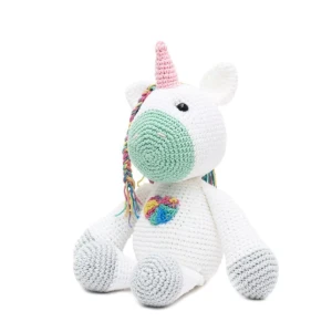 Unicórnio sentado em amigurumi - Artesanato e Personalizados