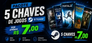 🎮 5 Chaves De Jogos Steam Por Apenas R$ 7!