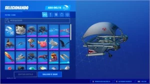 Fortnite Season 1 Cavaleiro Negro - Tubarao Mako - Ikonik