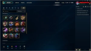 acc lol platina lll faltando 24 campeoes borda de ouro - League of Legends