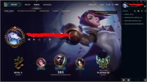acc lol platina lll faltando 24 campeoes borda de ouro - League of Legends