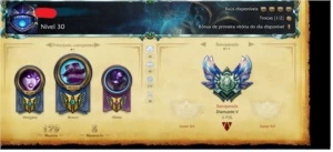VENDO CONTA LOL DIAMANTE 5 / 120 CAMP E 83 SKINS - League of Legends