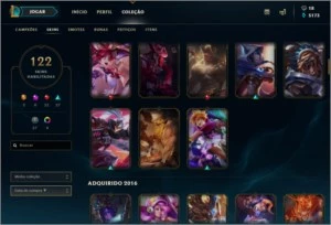 Conta Plat2 122 skin - League of Legends LOL