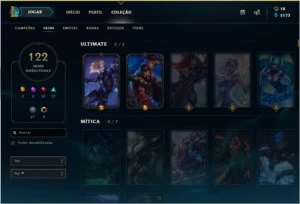 Conta Plat2 122 skin - League of Legends LOL