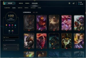 Conta Plat2 122 skin - League of Legends LOL