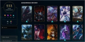 Conta lol plat IV, todos os champs e 233 skins - League of Legends