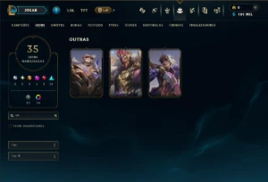 Platina 4 com 110 Champs e 35 Skins ( MAIN ADC ) - League of Legends LOL