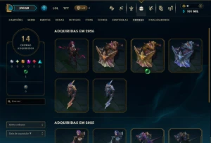 Platina 4 com 110 Champs e 35 Skins ( MAIN ADC ) - League of Legends LOL