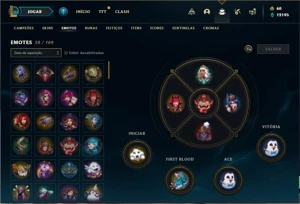 Conta bronze 1 com 101 Champs e 62 Skins - League of Legends LOL