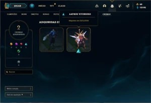 Conta bronze 1 com 101 Champs e 62 Skins - League of Legends LOL