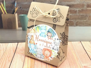 Sacolinha Safari Personalizada em Kraft ou Triplex