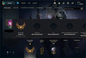 CONTA GOLD 4 SMURF MMR ALTO - League of Legends LOL
