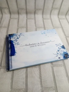 Caderno de Mensagens Personalizado 18 x 27 cm - Artesanato e Personalizados