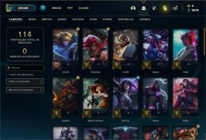 Conta Bronze 1 com 41 Champs e 6 Skins + 1 Fragmento - League of Legends LOL