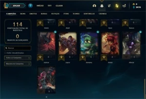 Conta Bronze 1 com 41 Champs e 6 Skins + 1 Fragmento - League of Legends LOL