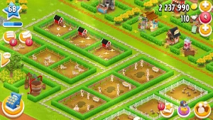 Hay day hayday conta level 68 bem decorada