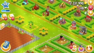 Hay day hayday conta level 68 bem decorada