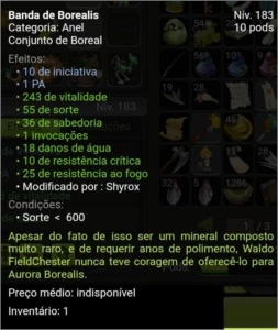 ANEL BANDA DE  BOREALIS EXO PA DOFUS TOUCH BRUTAS