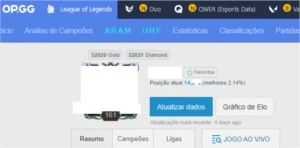 Conta LoL Diamond 4 MMR alto,skins,champs - League of Legends