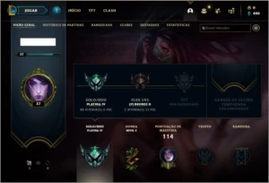 Conta platina 4 - League of Legends LOL