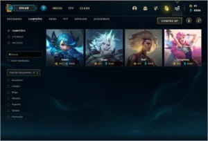 Conta bronze 2 com TODOS os champs e 105 skins - League of Legends LOL