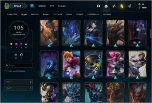 Conta bronze 2 com TODOS os champs e 105 skins - League of Legends LOL